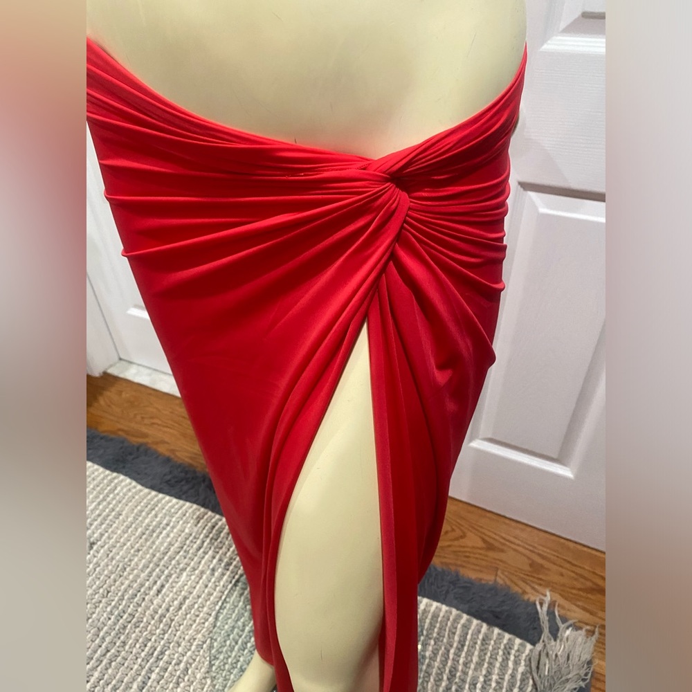 ViX Paula Hermanny  Karen Midi Elegant Red Swim Sarong/ Size XS